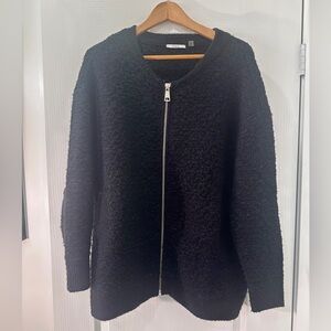 Dex Women's Oversized Black Zip-Up Jacket